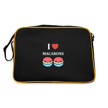i love macaroons - Retro Bag - black/gold - Back