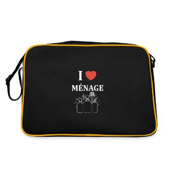 Humour faire le ménage - Sac Retro - noir/or - Dos