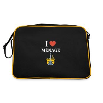 Humour faire le ménage - Sac Retro - noir/or - Dos