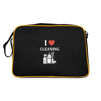 Humour faire le ménage - Sac Retro - noir/or - Dos
