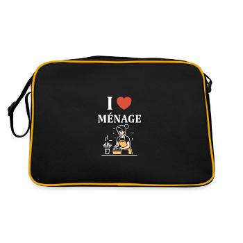 Humour faire le ménage - Sac Retro - noir/or - Dos