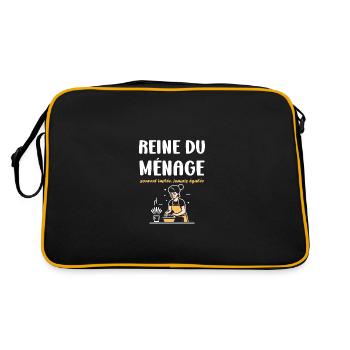 Humour faire le ménage - Sac Retro - noir/or - Dos