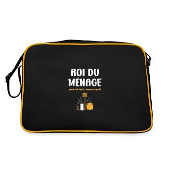 Humour faire le ménage - Sac Retro - noir/or - Dos