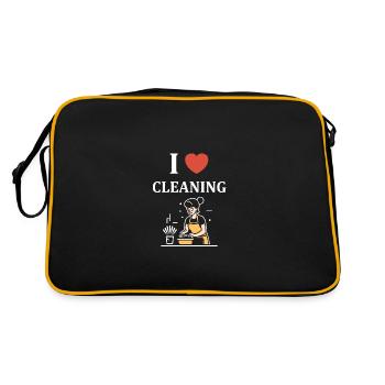 Humour faire le ménage - Sac Retro - noir/or - Dos