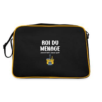 Humour faire le ménage - Sac Retro - noir/or - Dos