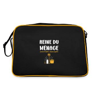 Humour faire le ménage - Sac Retro - noir/or - Dos