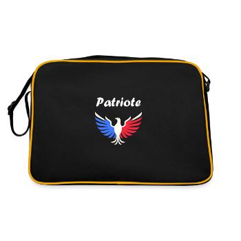Patriotic France Emblem - Retro Bag - black/gold - Back