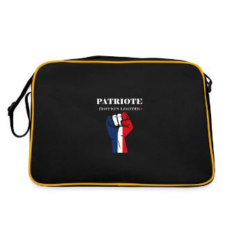Patriotic France Emblem - Retro Bag - black/gold - Back