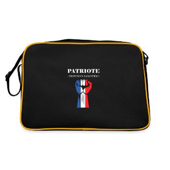 Patriot Limitierte Auflage - Retro Tasche - Schwarz/Gold - Hinten