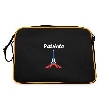 Patriotic France Emblem - Retro Bag - black/gold - Back