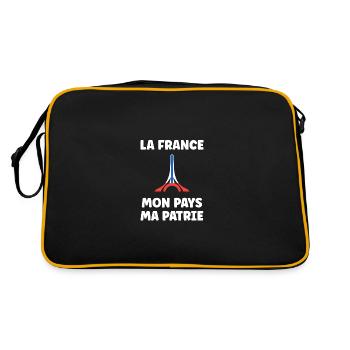 patriote la france mon pays ma patrie - Sac Retro - noir/or - Dos