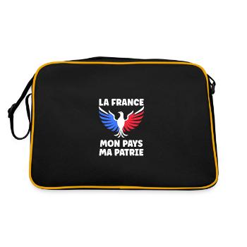 patriote la france mon mapys ma patrie - Sac Retro - noir/or - Dos