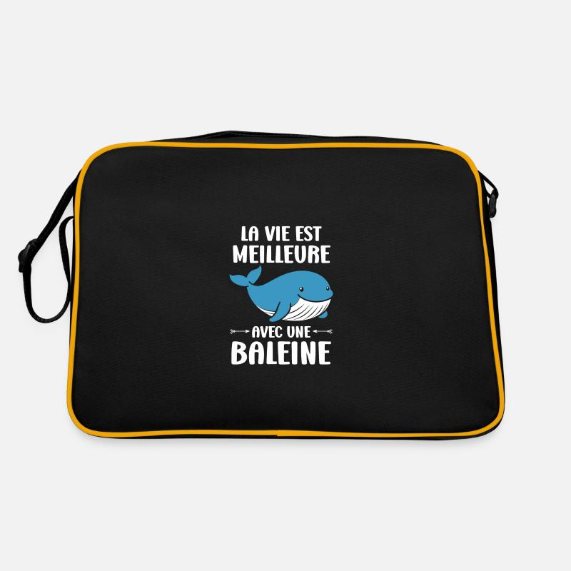 Baleines bleu Amour baleine Sac Retro
