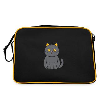 Chartreux petit chat - Sac Retro - noir/or - Dos