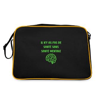sensibilisation santé mentale - Sac Retro - noir/or - Dos
