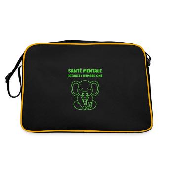 sensibilisation santé mentale - Sac Retro - noir/or - Dos