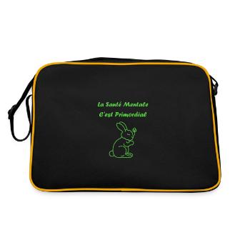 sensibilisation santé mentale - Sac Retro - noir/or - Dos