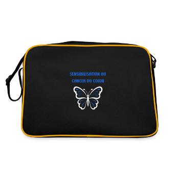 Sensibilisation au cancer du côlon - Sac Retro - noir/or - Dos
