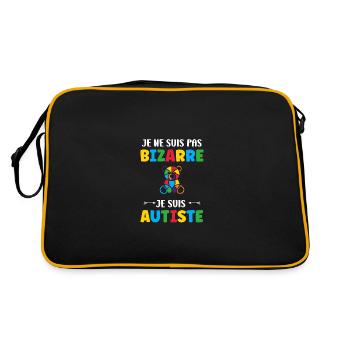 Je ne suis pas bizarre je suis autiste - Sac Retro - noir/or - Dos