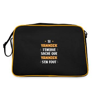 Yannick - Sac Retro - noir/or - Dos