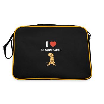 Dragon barbu - Sac Retro - noir/or - Dos
