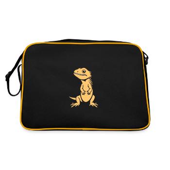Dragon barbu - Sac Retro - noir/or - Dos