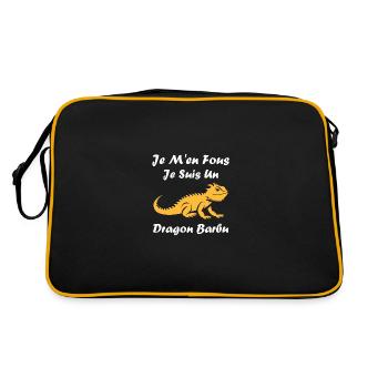 Dragon barbu - Sac Retro - noir/or - Dos