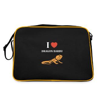 Dragon barbu - Sac Retro - noir/or - Dos