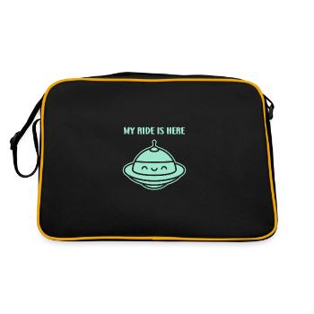 soucoupe volante - Sac Retro - noir/or - Dos
