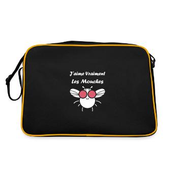 Insecte Citation humour mouche - Sac Retro - noir/or - Dos
