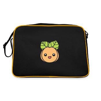 Haselnuss - Retro Tasche - Schwarz/Gold - Hinten
