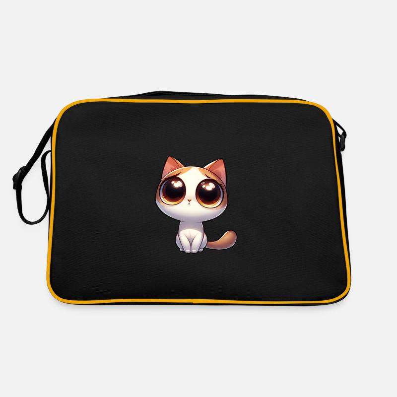 Chat timide mignon en mode mendicité Sac Retro