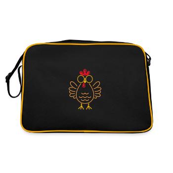 Poulet - Sac Retro - noir/or - Dos