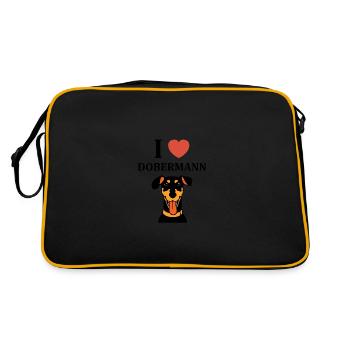 dobermann - Sac Retro - noir/or - Dos