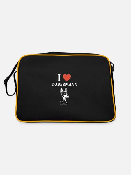 Dobermann - Retro Bag - black/gold - Back