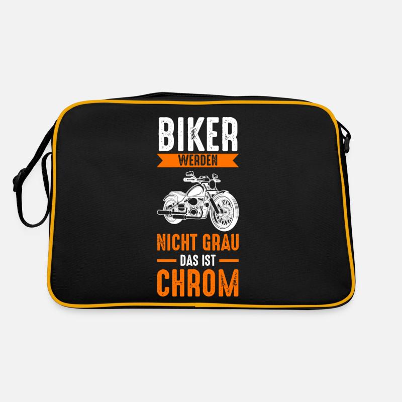 Biker Werden Nicht Grau Das Ist Chrom Retro Tasche