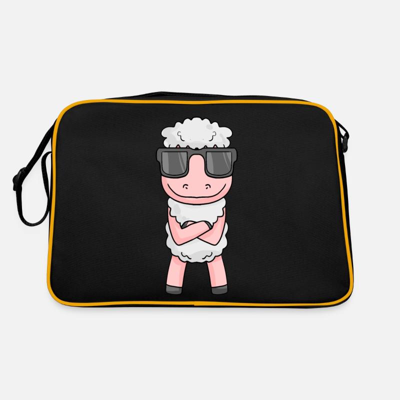 cooles Schaf mit Sonnenbrille Retro Tasche