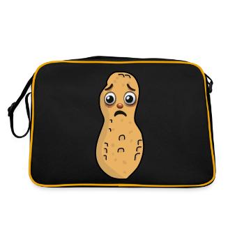 Peanut Peanuts Nut Child Kids Nuts - Retro Bag - black/gold - Back