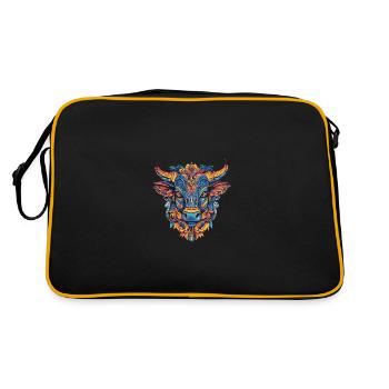 Bulle Bunt - Retro Tasche - Schwarz/Gold - Hinten