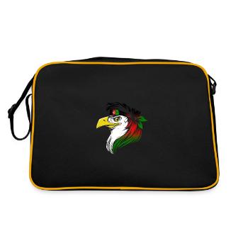 Afghanistan - Retro Tasche - Schwarz/Gold - Hinten