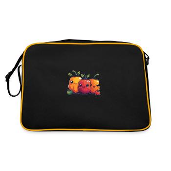 Paprika Familie Comic Stil - Retro Tasche - Schwarz/Gold - Hinten