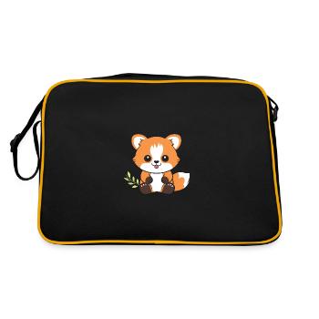 Renard amour Petit panda roux - Sac Retro - noir/or - Dos