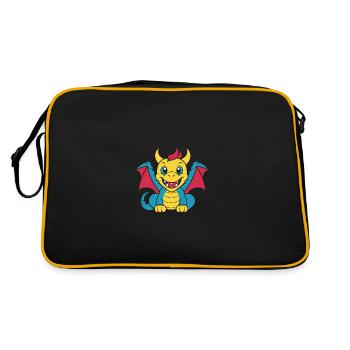 Bébé dragon - Sac Retro - noir/or - Dos
