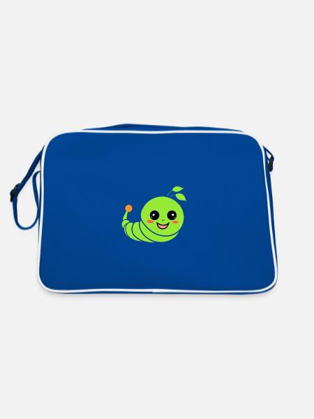 Caterpillars Insect Love Little Caterpillar - Retro Bag - blue/white - Back