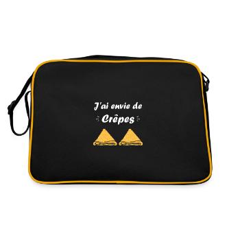 Crêpes Bretagne humour crêpe - Sac Retro - noir/or - Dos