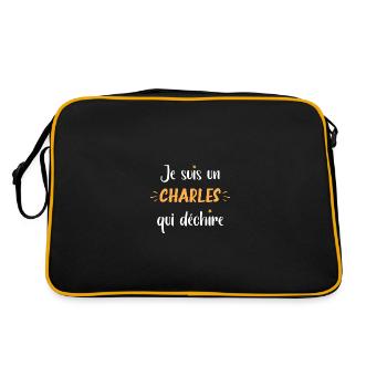 Charles - Sac Retro - noir/or - Dos