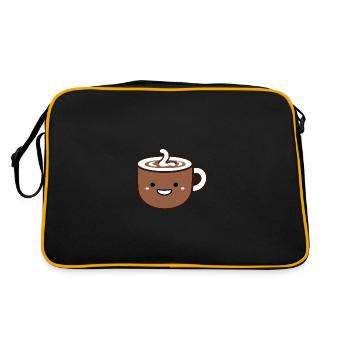 Humour petit chocolat chaud - Sac Retro - noir/or - Dos