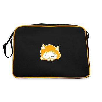 Baby Sleeping Cat - Retro Bag - black/gold - Back