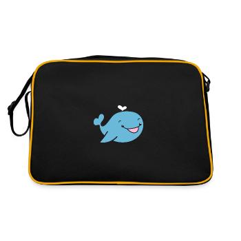 Wal - Retro Tasche - Schwarz/Gold - Hinten