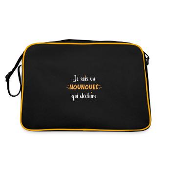 nounours - Sac Retro - noir/or - Dos